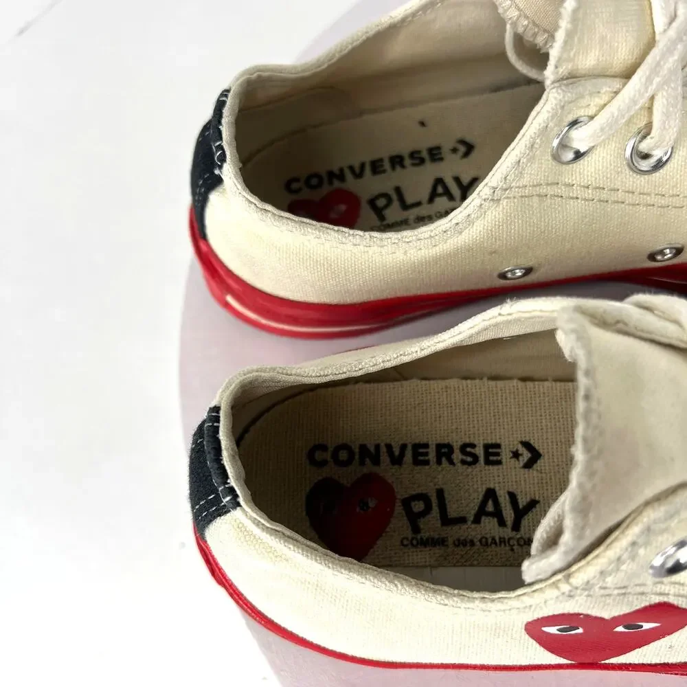 Comme des Garçons PLAY x Converse 7 Womens Red Sole Chuck 70 Low Sneaker